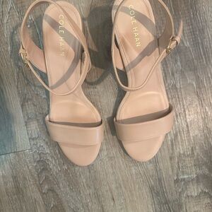 Cole Haan Tan Sandals with Strappy Design